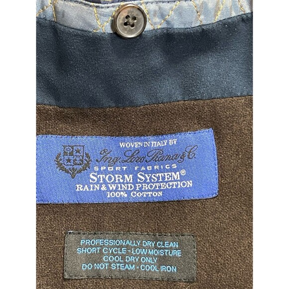 LORO PIANA  Saks Fifth Avenue STORM SYSTEM WOOL  Overcoat. Size: S - Picture 7 of 8